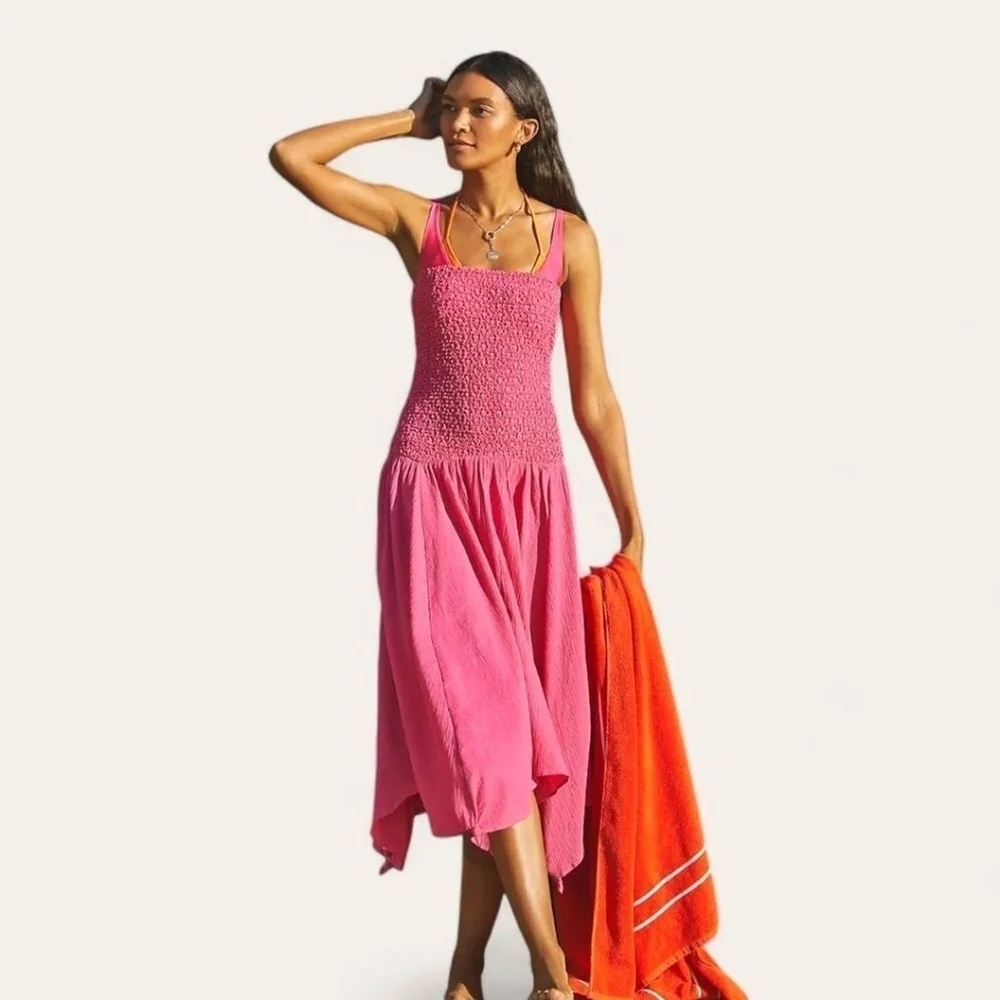 Elegant Pink Strapless Dress - Picture 8 of 11